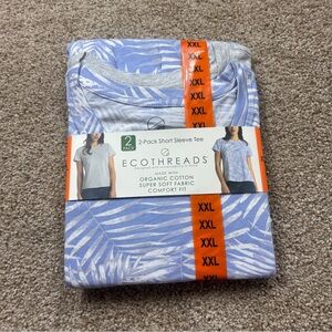 EcoThreads Women’s 2 Pack Short Sleeve Tee Shirts XXL Organic Cotton Soft Fit NW